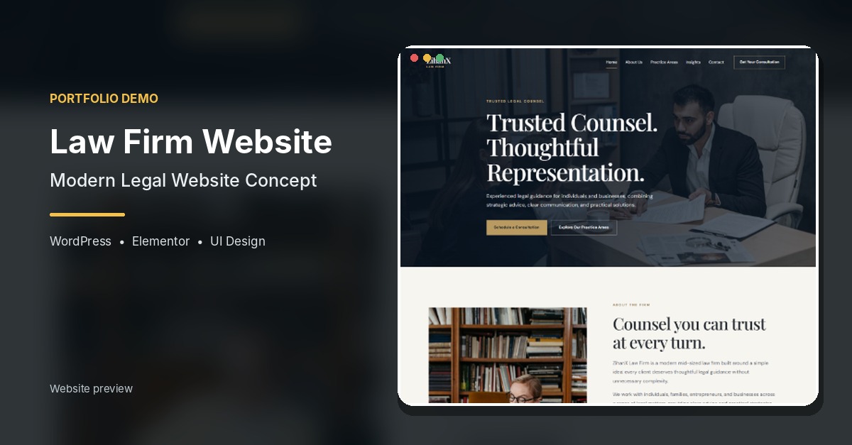 Law firm website demo